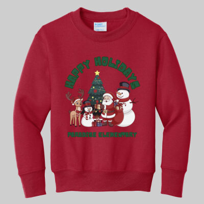 Youth Crewneck - Happy Holidays - Green Thumbnail
