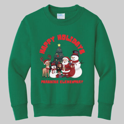 Youth Crewneck - Happy Holidays - Red Thumbnail
