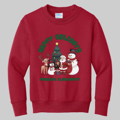 Youth Crewneck - Happy Holidays - Green Thumbnail