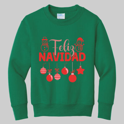 Youth Crewneck - Feliz Festive - Red Thumbnail
