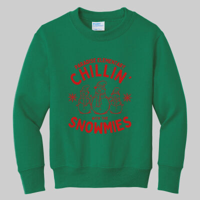 Youth Crewneck - Chillin' - Red Thumbnail